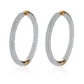 Pendientes de Aro Cravejados Chapados en Oro de 18K