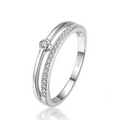 Anillo Arcos Paralelos en Plata