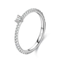 Anillo Solitario con Piedra en Forma de Corazón